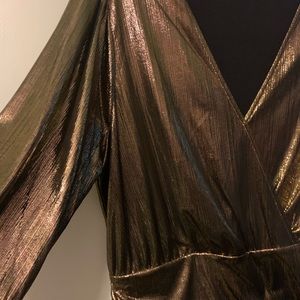 Michael Kors Gold 2x long sleeve short length dress. Never worn.